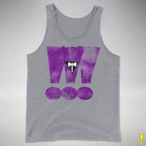 Lesbian Labrys Pride Grunge Exclamation Points Premium Tank Top - Grey Heather